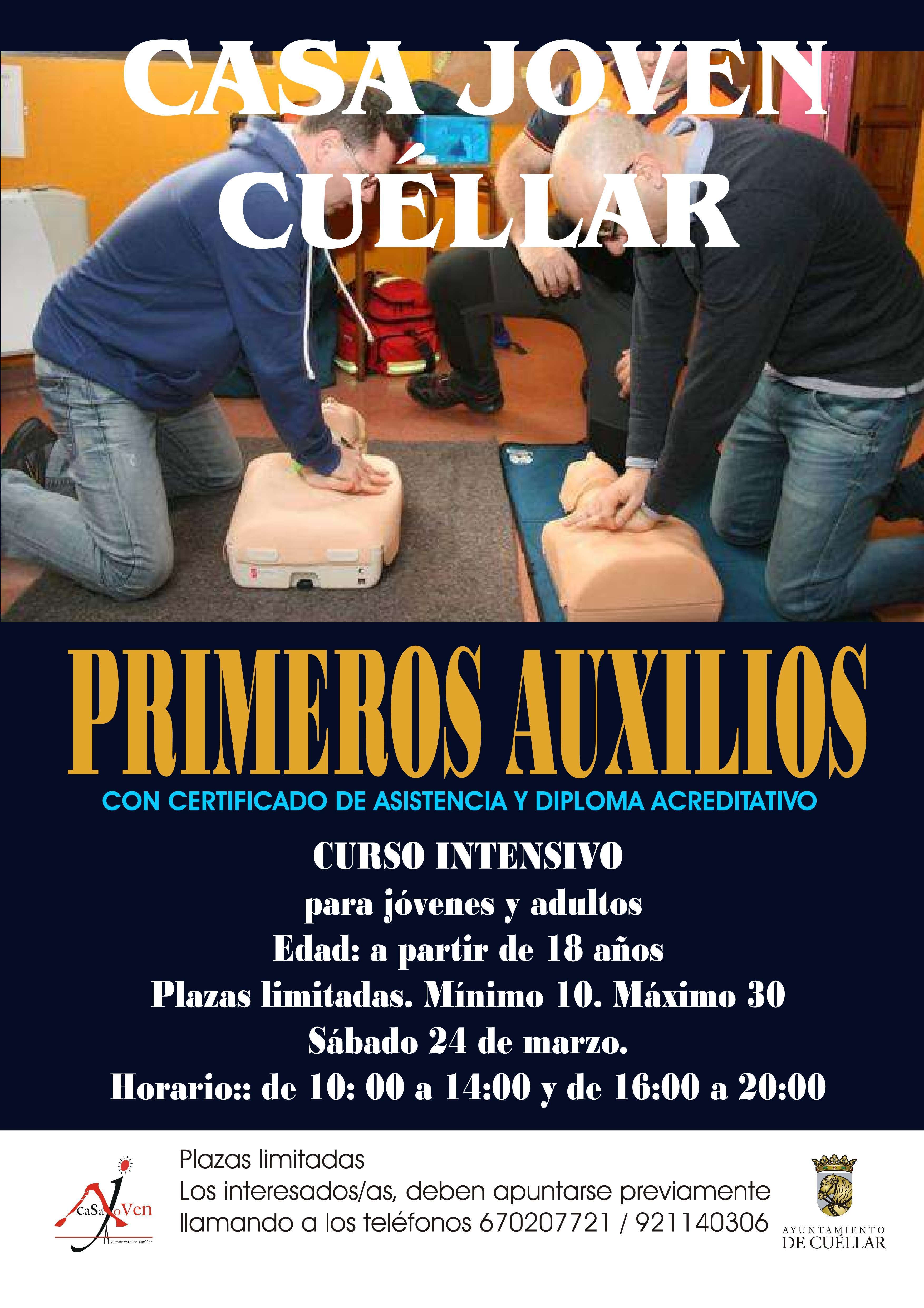 CURSO OFICIAL PRIMEROS AUXILIOS – Ayuntamiento de Cuéllar